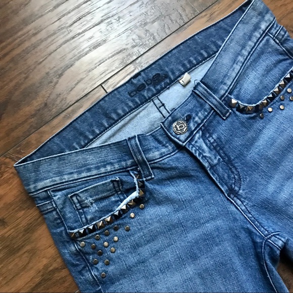 bebe Denim - Carmen Studded Skinny Bebe Jeans